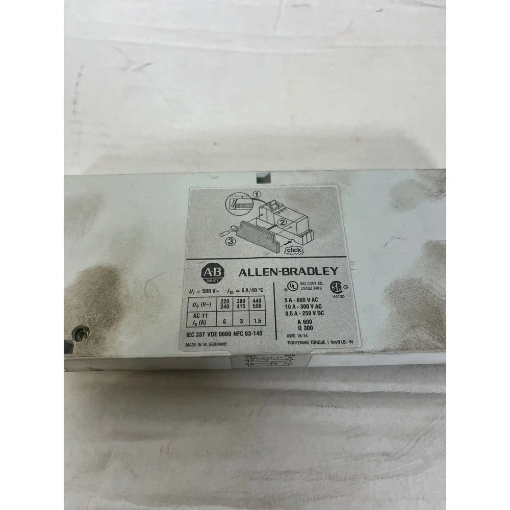 Allen-Bradley 190-A11-11 Series A AuxiliaryContact Block 600V AC Made in Germany